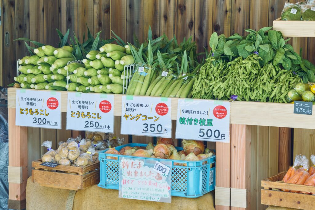 とうもろこし直売所の様子